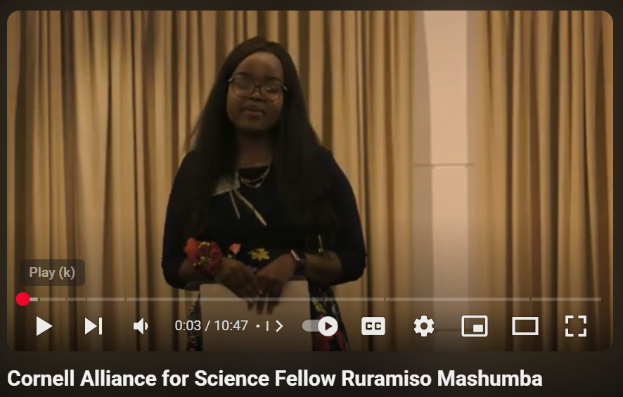 Cornell Alliance for Science Fellow Ruramiso Mashumba