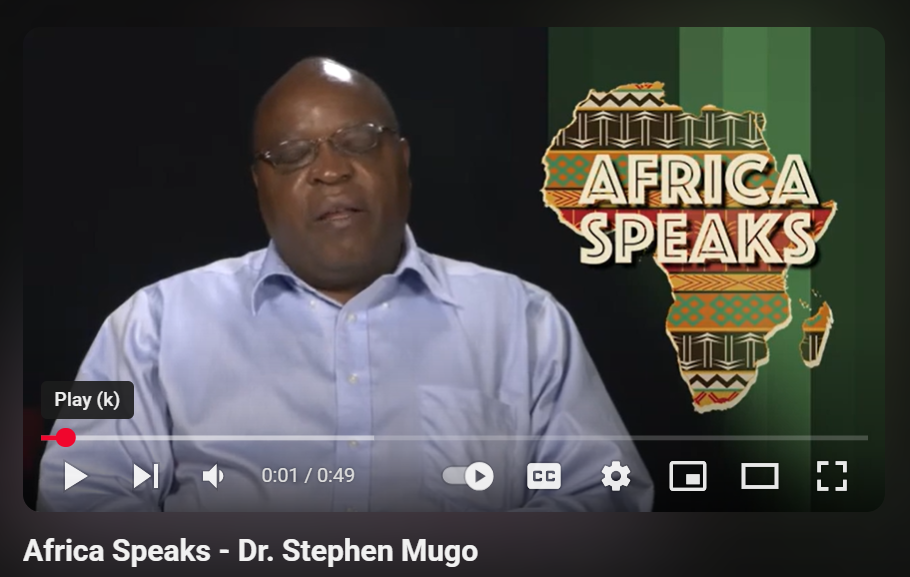 Africa Speaks - Dr. Stephen Mugo