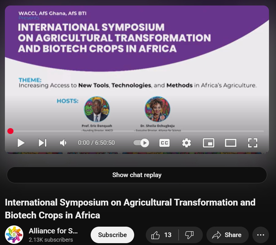 International Symposium on Agricultural Transformation and Biotech Crops in Africa
