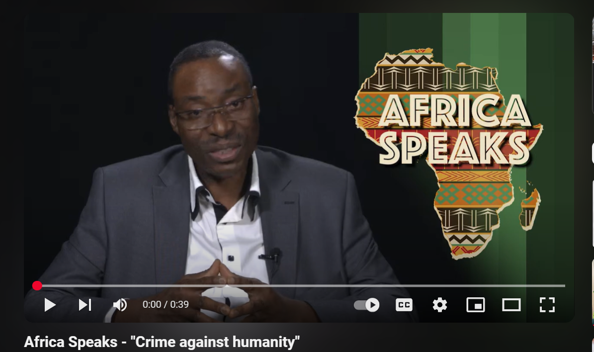 Africa Speaks - "Crime against humanity"