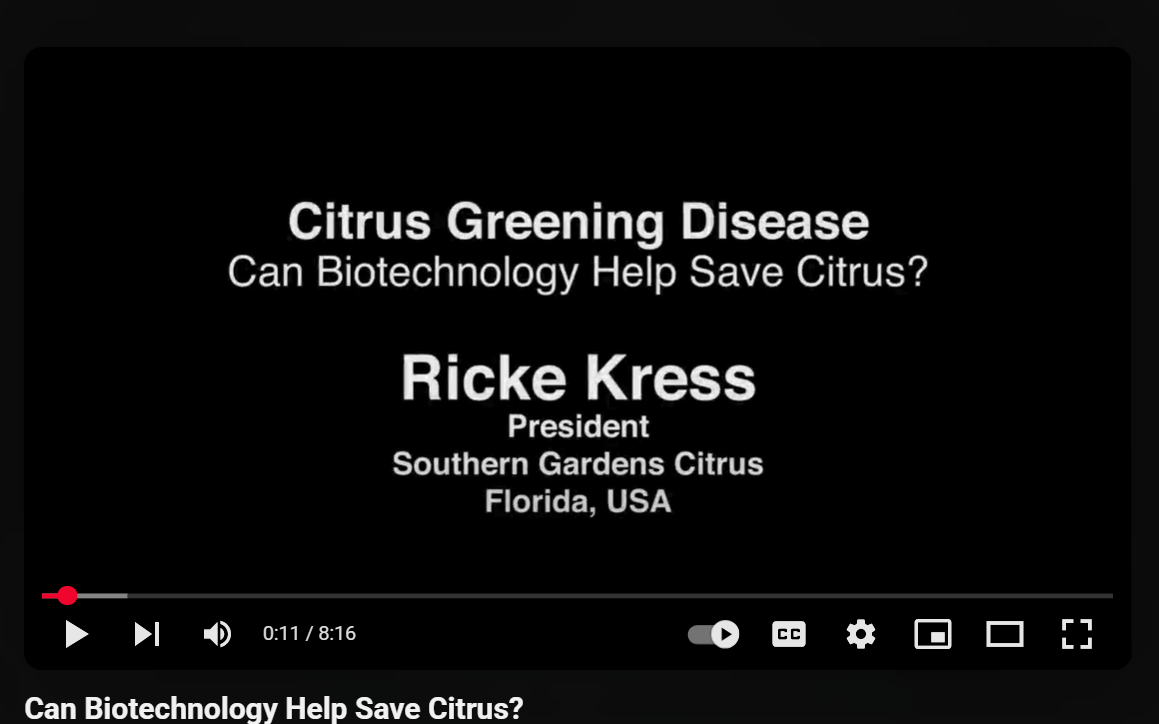 Can Biotechnology Help Save Citrus?