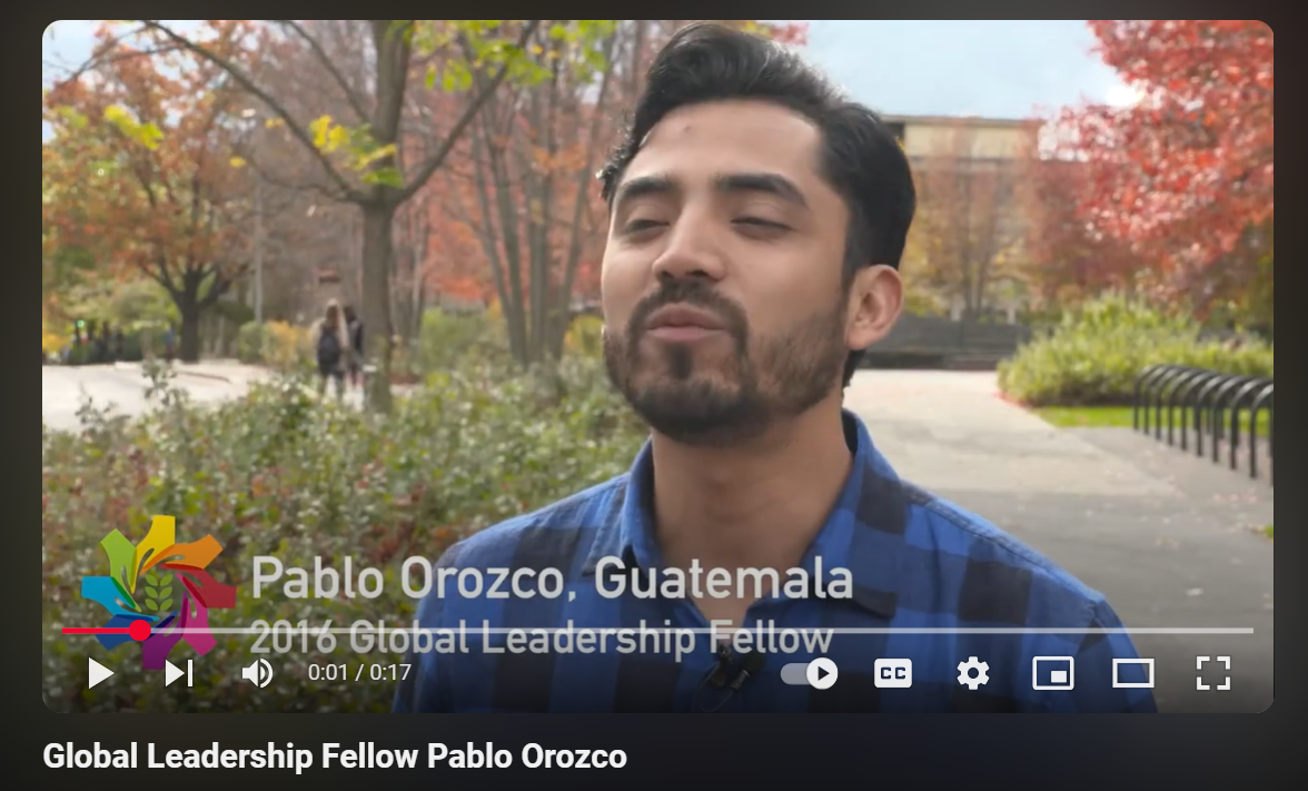 Global Leadership Fellow Pablo Orozco