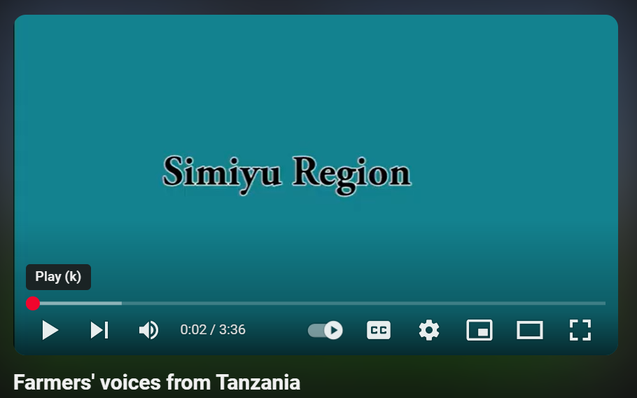 Farmers' voices from Tanzania