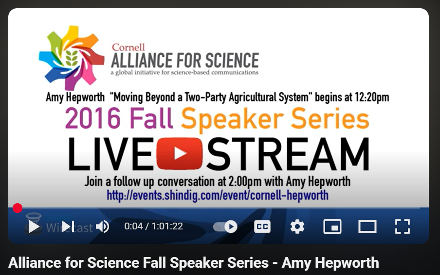Alliance for Science Fall Speaker Series - Amy Hepworth