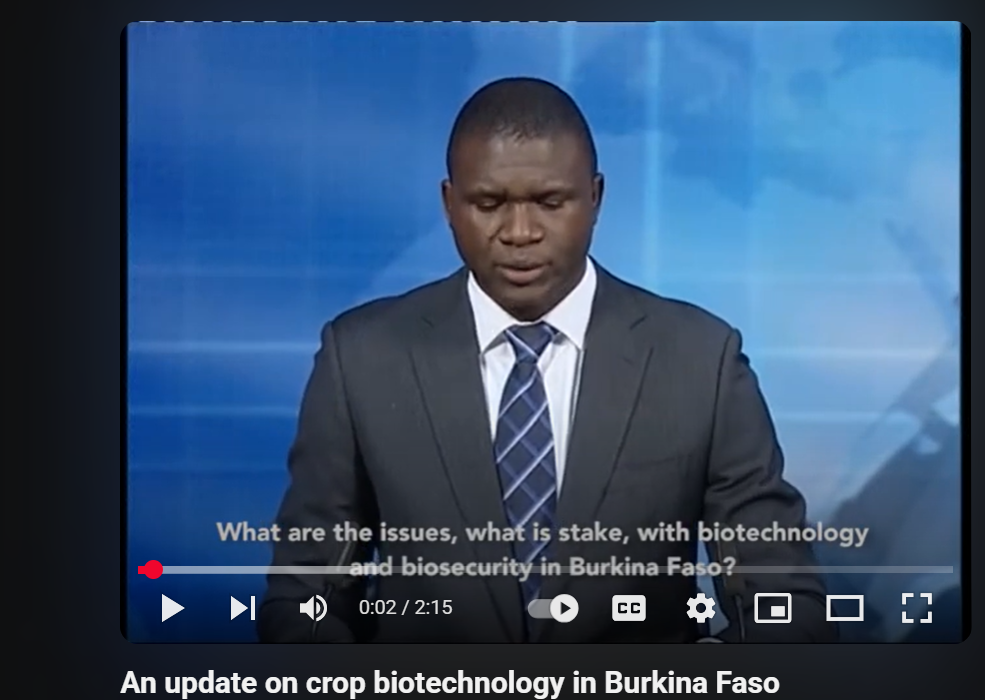 An update on crop biotechnology in Burkina Faso