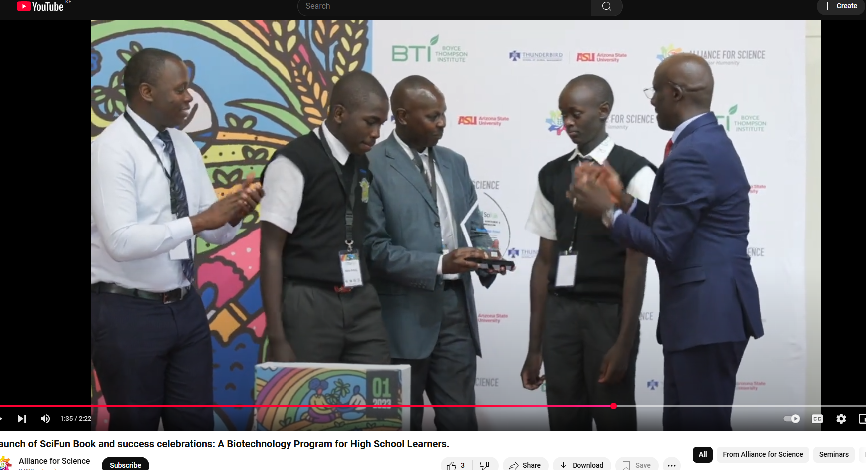 Launch of SciFun Book and success celebrations: A Biotechnology Program for High School Learners.
