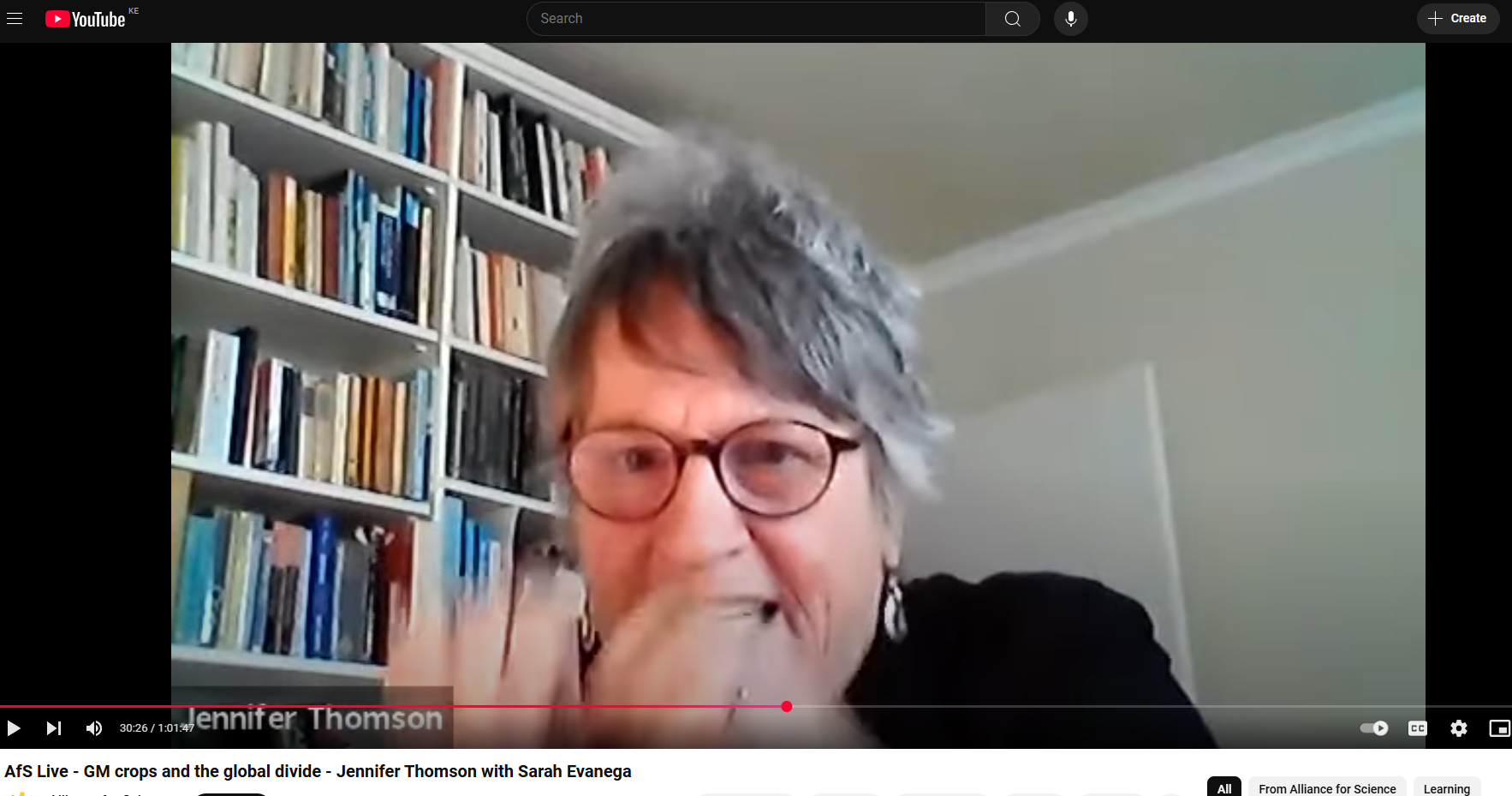 AfS Live - GM crops and the global divide - Jennifer Thomson with Sarah Evanega