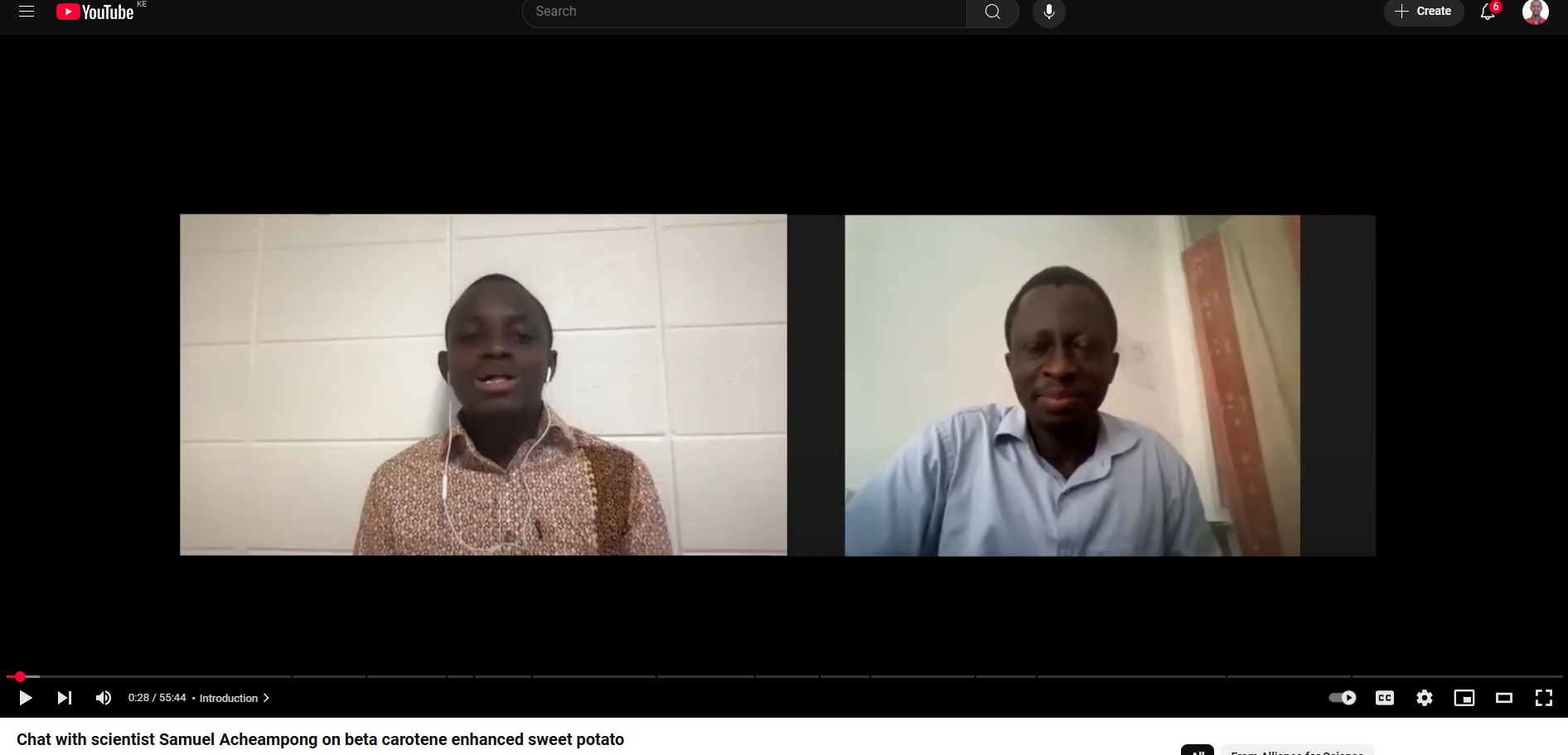 Chat with scientist Samuel Acheampong on beta carotene enhanced sweet potato